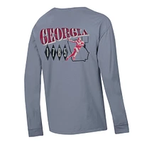 T-shirt de football à manches longues pour homme ComfortWash Grey Georgia Bulldogs Vault
