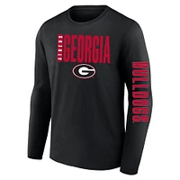 Men's Fanatics  Black Georgia Bulldogs Big & Tall Vision Long Sleeve T-Shirt