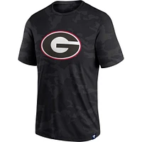 Men's Fanatics  Black Georgia Bulldogs Camo Logo T-Shirt