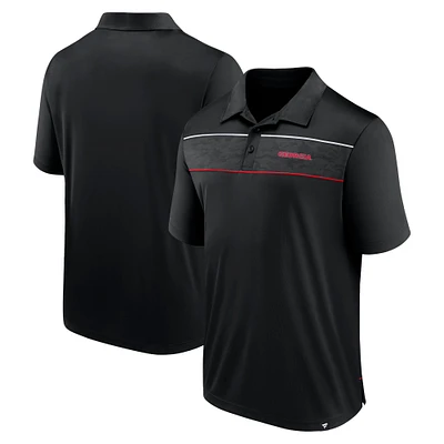 Polo défenseur noir Georgia Bulldogs Fanatics pour hommes