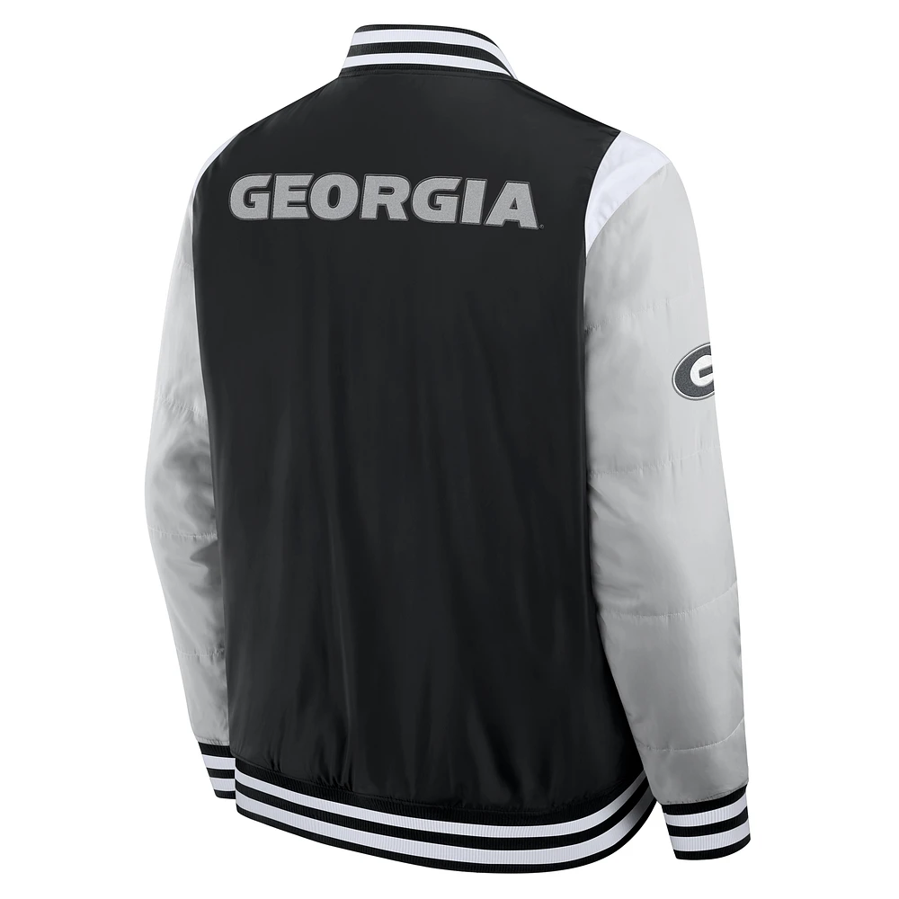 Men's Fanatics  Black Georgia Bulldogs Elements Elite Full-Snap Jacket