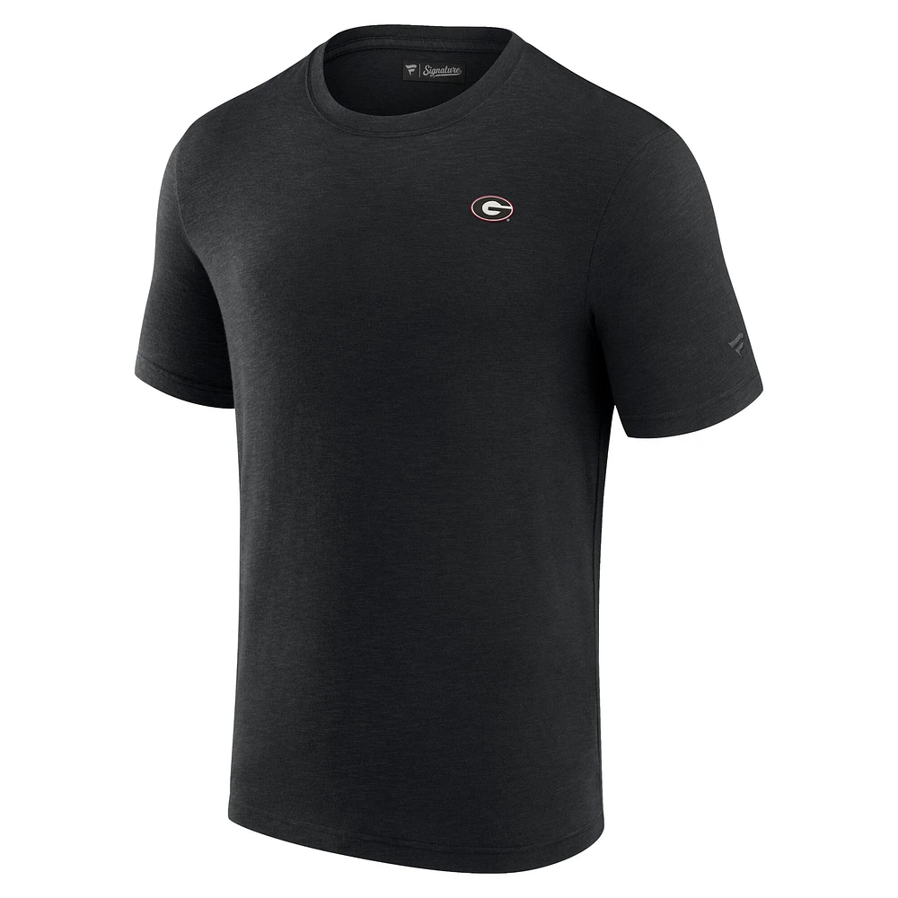 T-shirt noir en modal pour hommes, Fanatics, Georgia Bulldogs, Front Office
