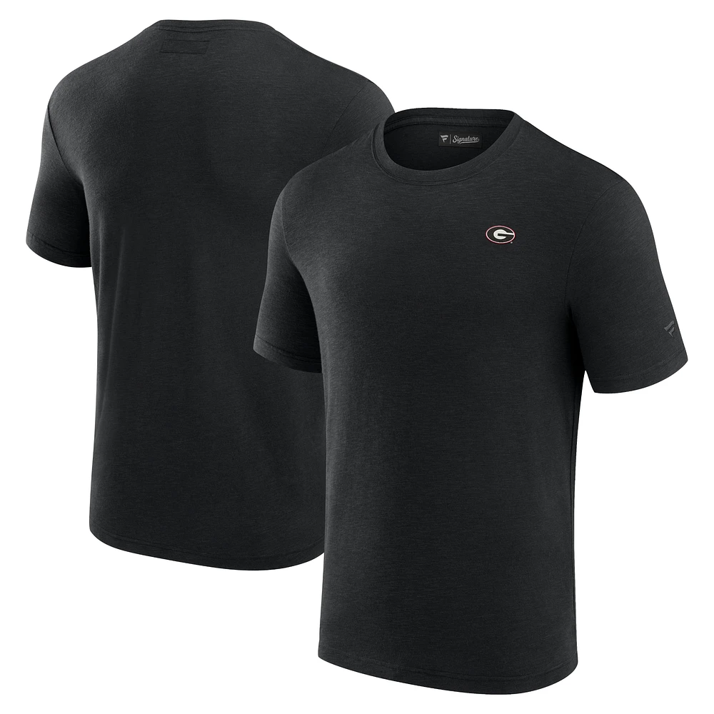 T-shirt noir en modal pour hommes, Fanatics, Georgia Bulldogs, Front Office