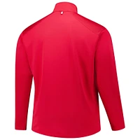 Men's Fanatics Red Georgia Bulldogs Big & Tall Defender Quarter-Zip Top