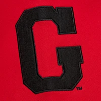 Men's Mitchell & Ness Red Georgia Bulldogs Chainstich Fleece Pullover Hoodie