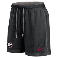 Men's Nike Black/Heather Gray Georgia Bulldogs Player Reversible Shorts