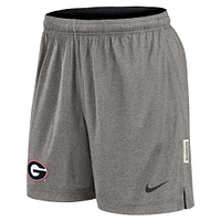 Men's Nike Black/Heather Gray Georgia Bulldogs Player Reversible Shorts
