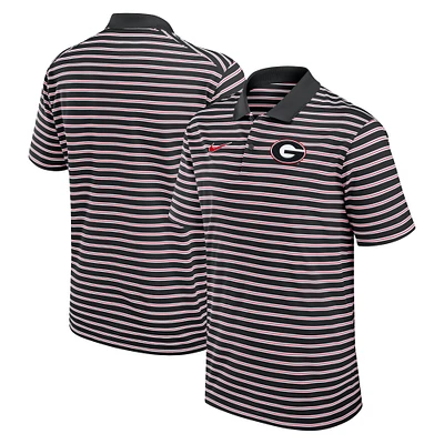 Polo de performance à rayures Nike pour hommes, noir/blanc