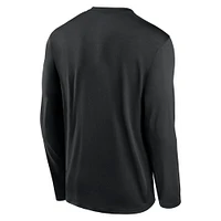 Men's Nike Black Georgia Bulldogs Alternate Logo Lockup Legend Performance Long Sleeve T-Shirt