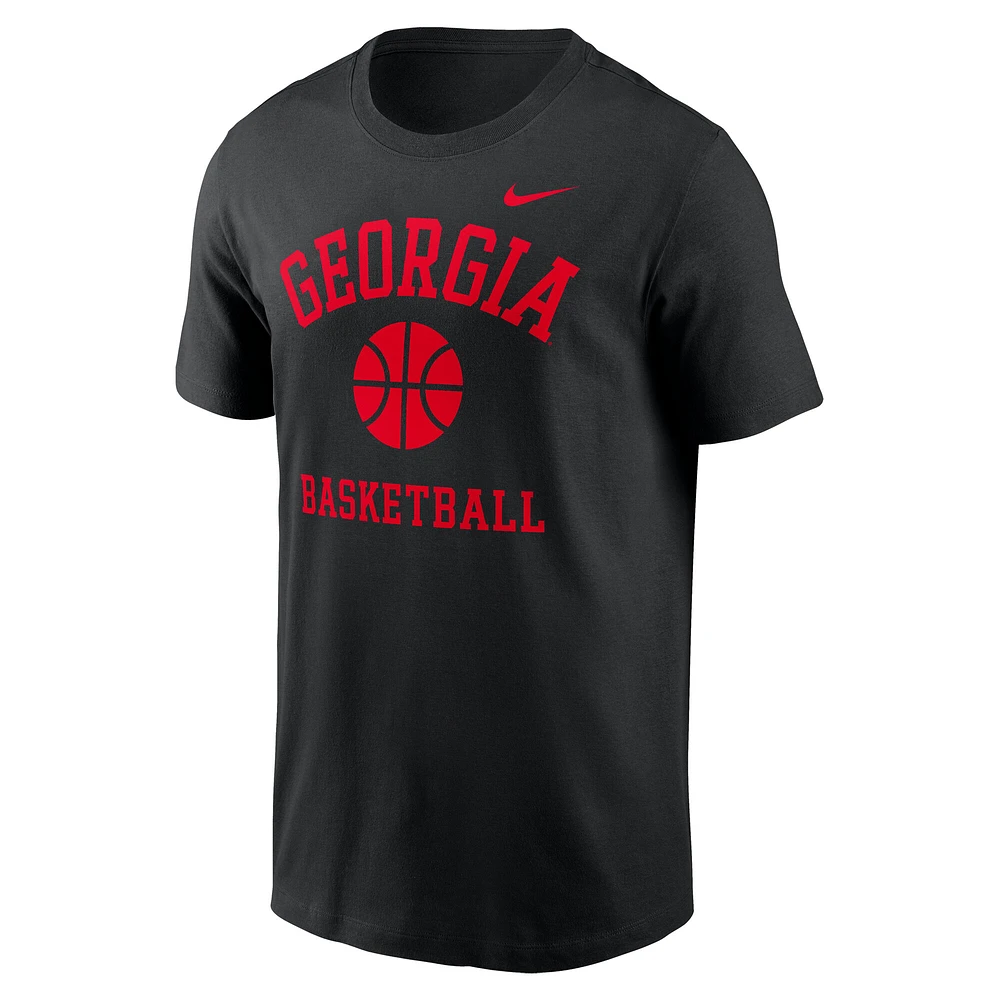 Men's Nike Black Georgia Bulldogs Basketball Icon T-Shirt