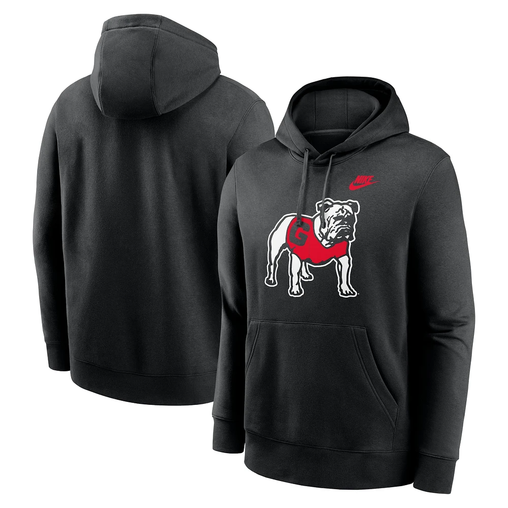 Sweat à capuche en polaire Nike Georgia Bulldogs Legacy Logo Club pour homme