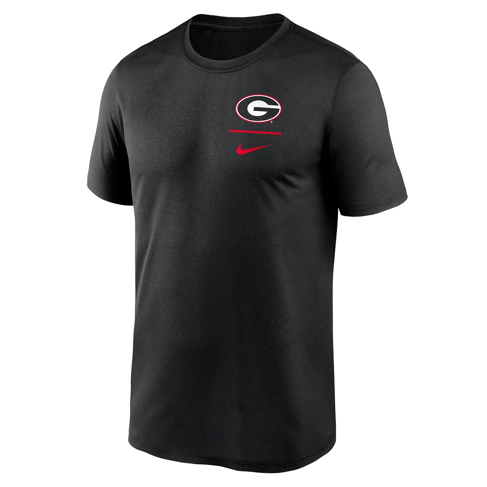 Men's Nike Black Georgia Bulldogs Primary Logo Legend Performance T-Shirt