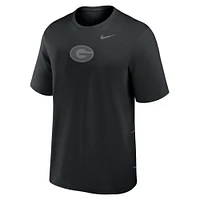 Men's Nike Black Georgia Bulldogs Primary Statement Two-Hit Performance T-Shirt
