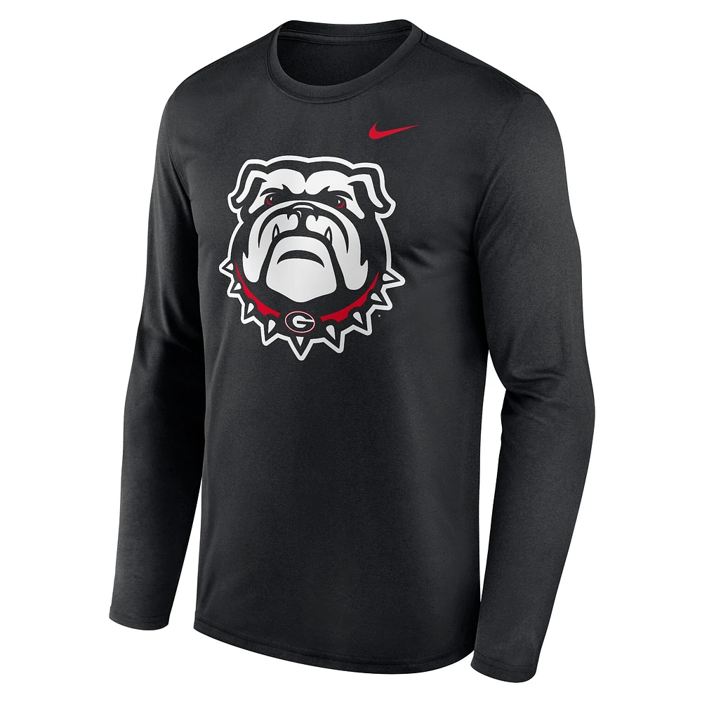 Men's Nike Black Georgia Bulldogs Primetime Alternate Logo Legend Long Sleeve T-Shirt