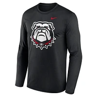 Men's Nike Black Georgia Bulldogs Primetime Alternate Logo Legend Long Sleeve T-Shirt