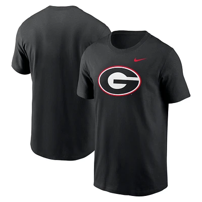 T-shirt Nike noir avec logo Georgia Bulldogs Primetime Evergreen pour homme