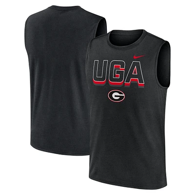 Débardeur Nike noir Georgia Bulldogs Primetime Tricode Legend Performance pour homme
