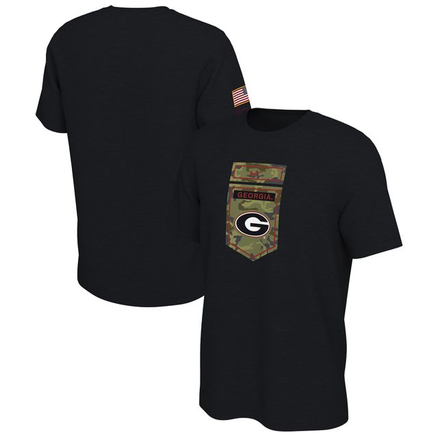 T-shirt pour homme Georgia Bulldogs Veterans Camo Nike noir