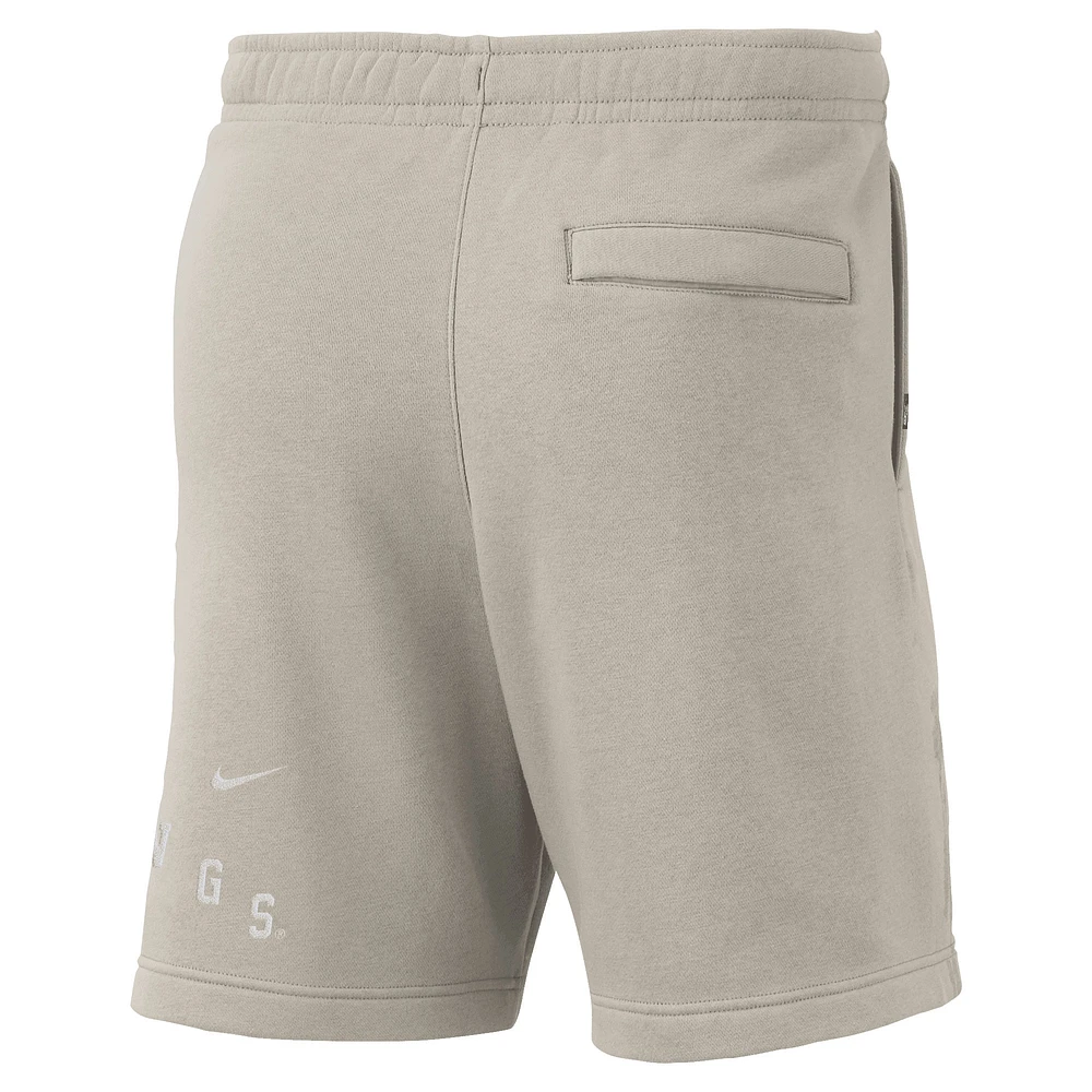 Men's Nike Cream Georgia Bulldogs Fleece Shorts