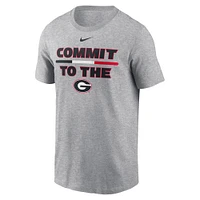 Men's Nike Heather Gray Georgia Bulldogs DNA Lockup T-Shirt