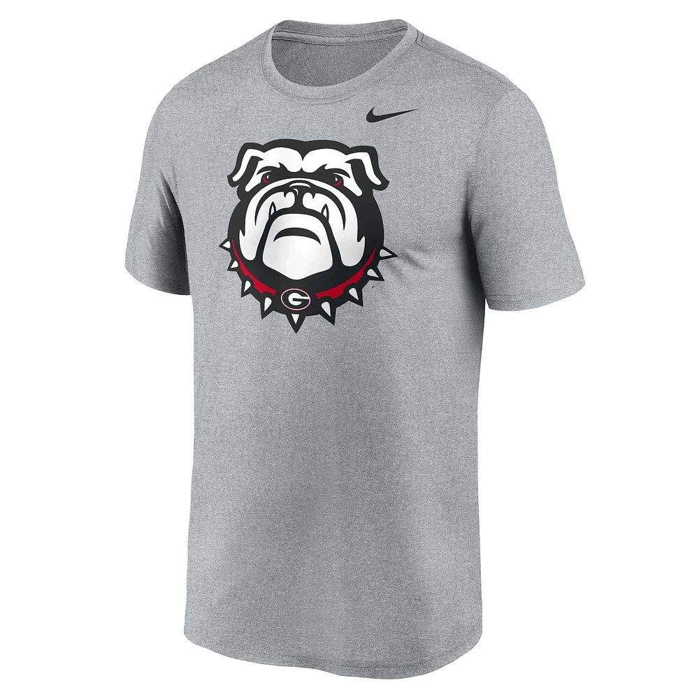 Men's Nike Heather Gray Georgia Bulldogs Primetime Legend Alternate Logo T-Shirt