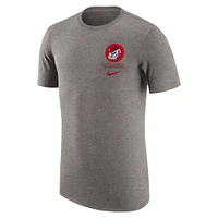 T-shirt rétro à trois mélanges Nike pour hommes, gris chin