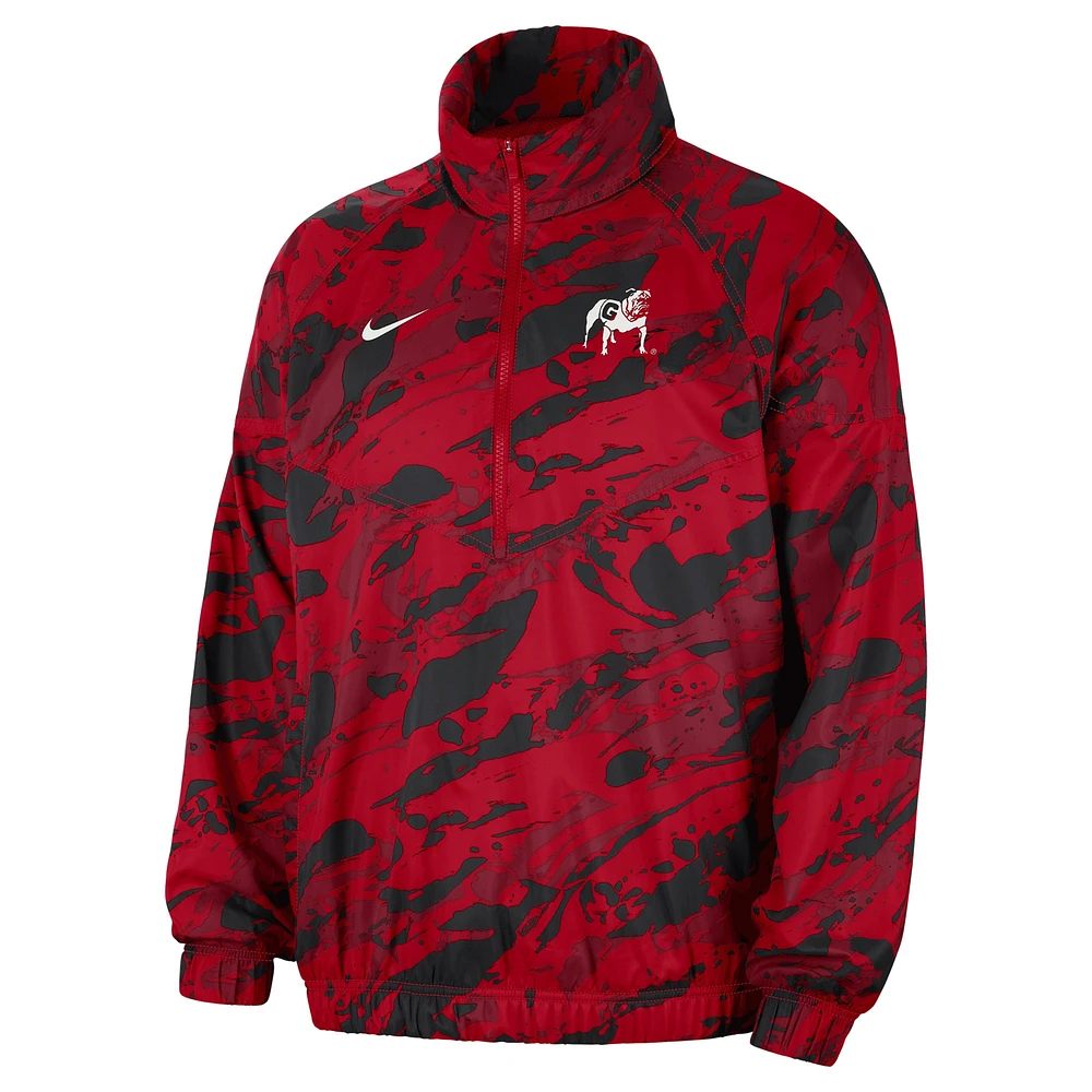 Men's Nike  Red Georgia Bulldogs Anorak Half-Zip Jacket