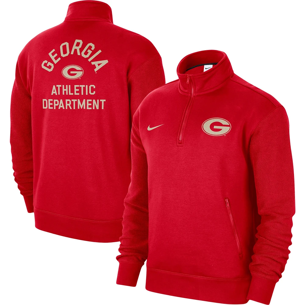 Sweat à capuche pour homme Georgia Bulldogs Campus Athletic Department Nike rouge