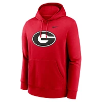 Men's Nike Red Georgia Bulldogs Primetime Club Fleece Pullover Hoodie