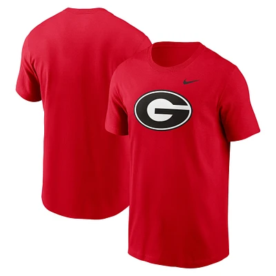 T-shirt Nike rouge Georgia Bulldogs Primetime Evergreen avec logo pour homme