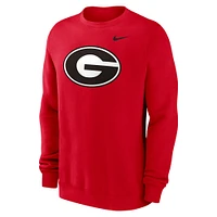Men's Nike Red Georgia Bulldogs Primetime Fleece Pullover Sweatshirt