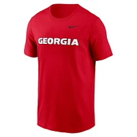 Men's Nike Red Georgia Bulldogs Primetime Wordmark T-Shirt