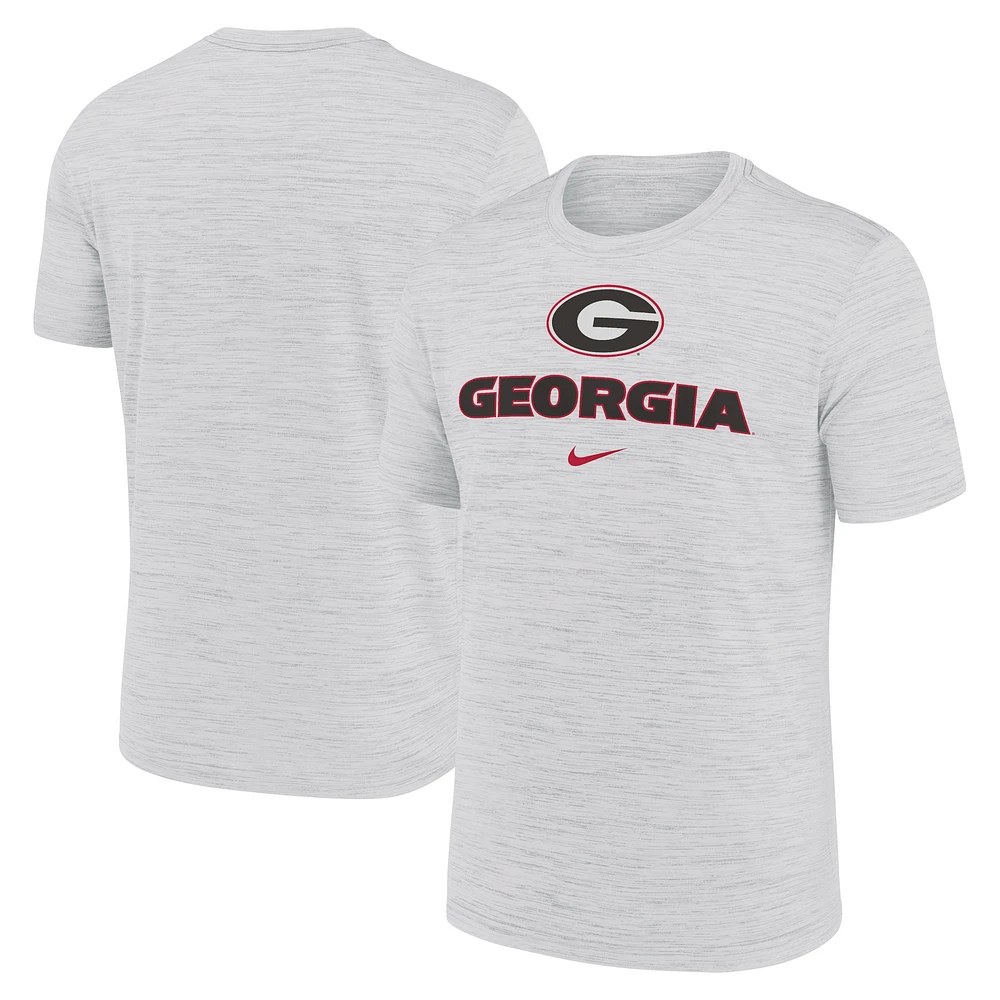 T-shirt Nike blanc Georgia Bulldogs Primetime Velocity pour homme