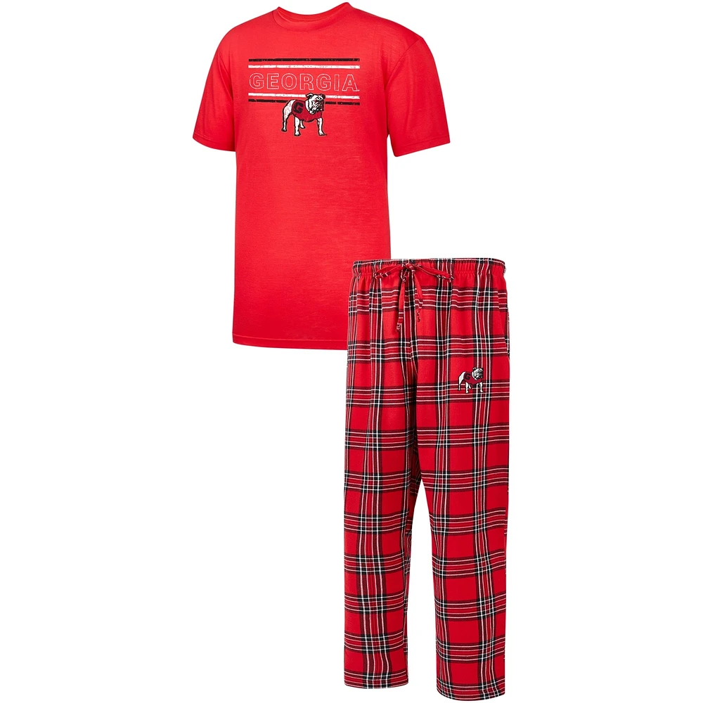 PRF UGA ROUGE 2-PACK PANTALON ET T-SHIRT EN FLANELLE TEEMENXSS