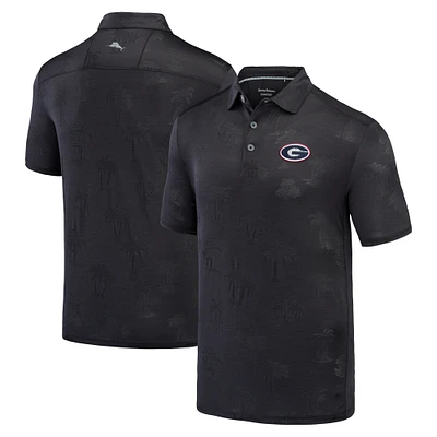 Polo Tommy Bahama noir Georgia Bulldogs Sport Palm Coast Palmera IslandZone pour hommes