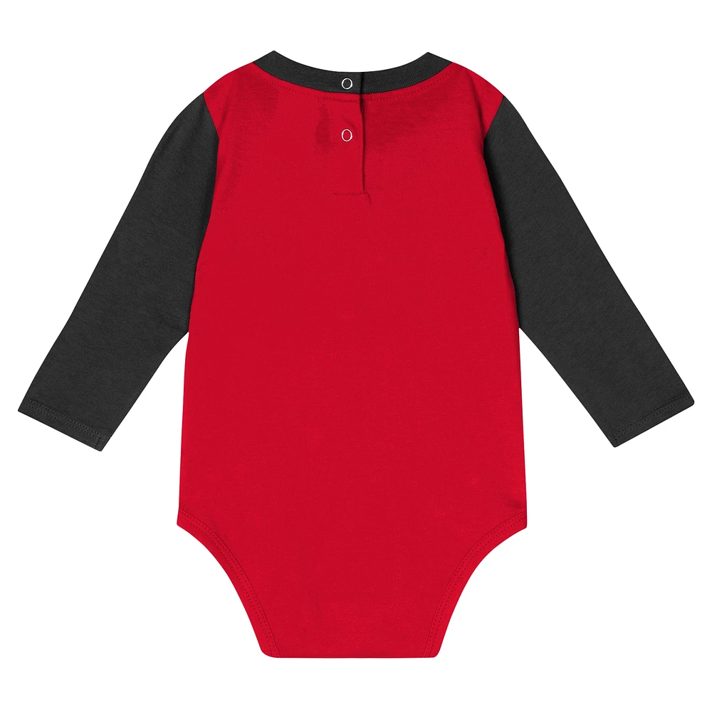 Newborn & Infant Georgia Bulldogs Double Up Long Sleeve Bodysuit Pant Set