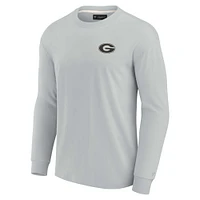 T-shirt unisexe Fanatics Grey Georgia Bulldogs Elements super doux à manches longues