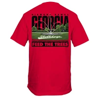 Unisex Red Georgia Bulldogs Feed The Trees Baseball T-Shirt