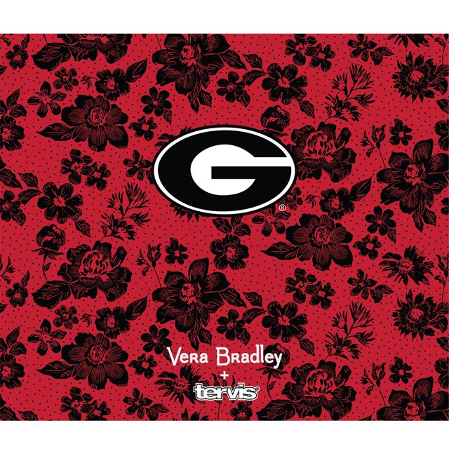 Vera Bradley x Tervis Georgia Bulldogs 24 oz. Bouteille à large ouverture avec couvercle de luxe