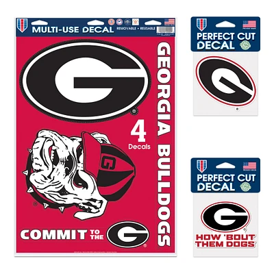 Pack de décalcomanies WinCraft Georgia Bulldogs