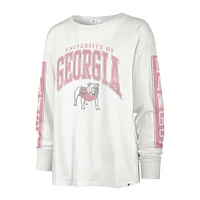 Women's '47 Cream Georgia Bulldogs Statement SOA 3-Hit Long Sleeve T-Shirt