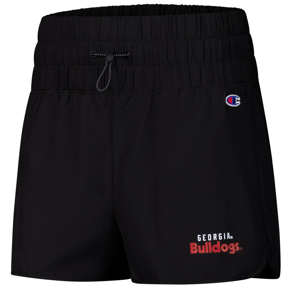 Champion noir Georgia Bulldogs Tailgate Her Short tissé pour femmes