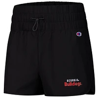 Champion noir Georgia Bulldogs Tailgate Her Short tissé pour femmes