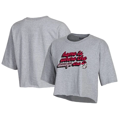 T-shirt court Boyfriend Champion Georgia Bulldogs pour femme, gris