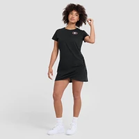 Women's Fanatics Black Georgia Bulldogs Ruched Drape T-Shirt Dress