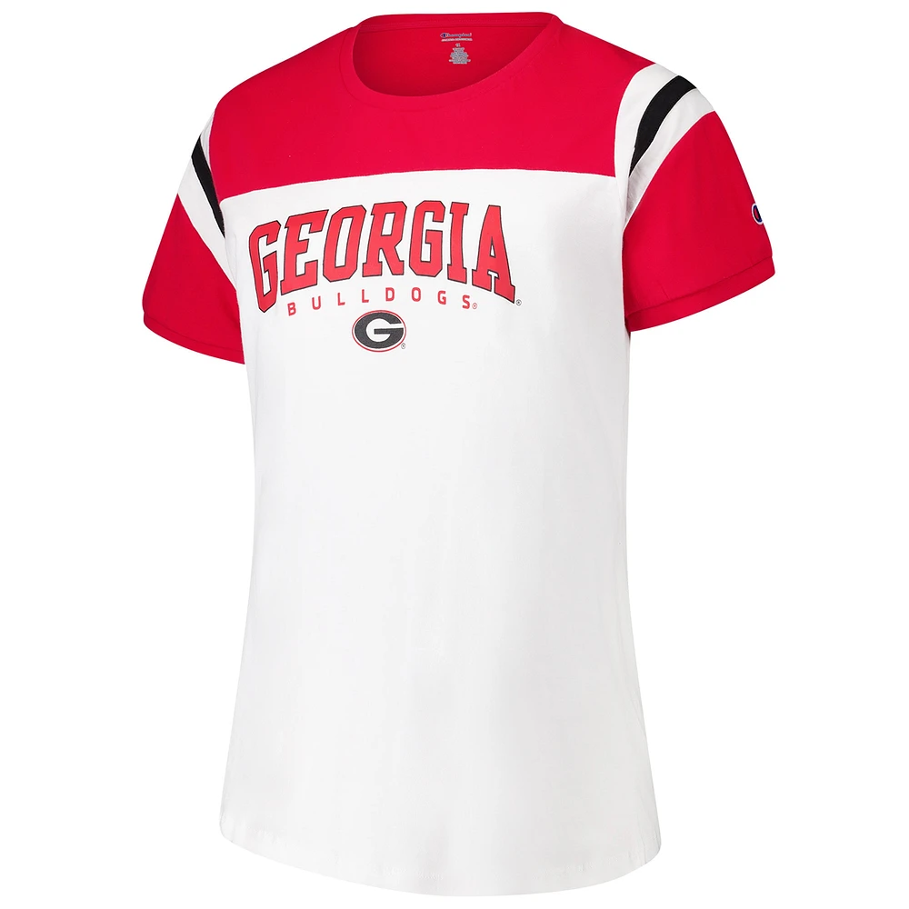 Women's Fanatics  White Georgia Bulldogs Plus Winning Gear T-Shirt