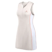 Women's Fanatics White Georgia Bulldogs Studio Boost Athletic Half-Zip Dress