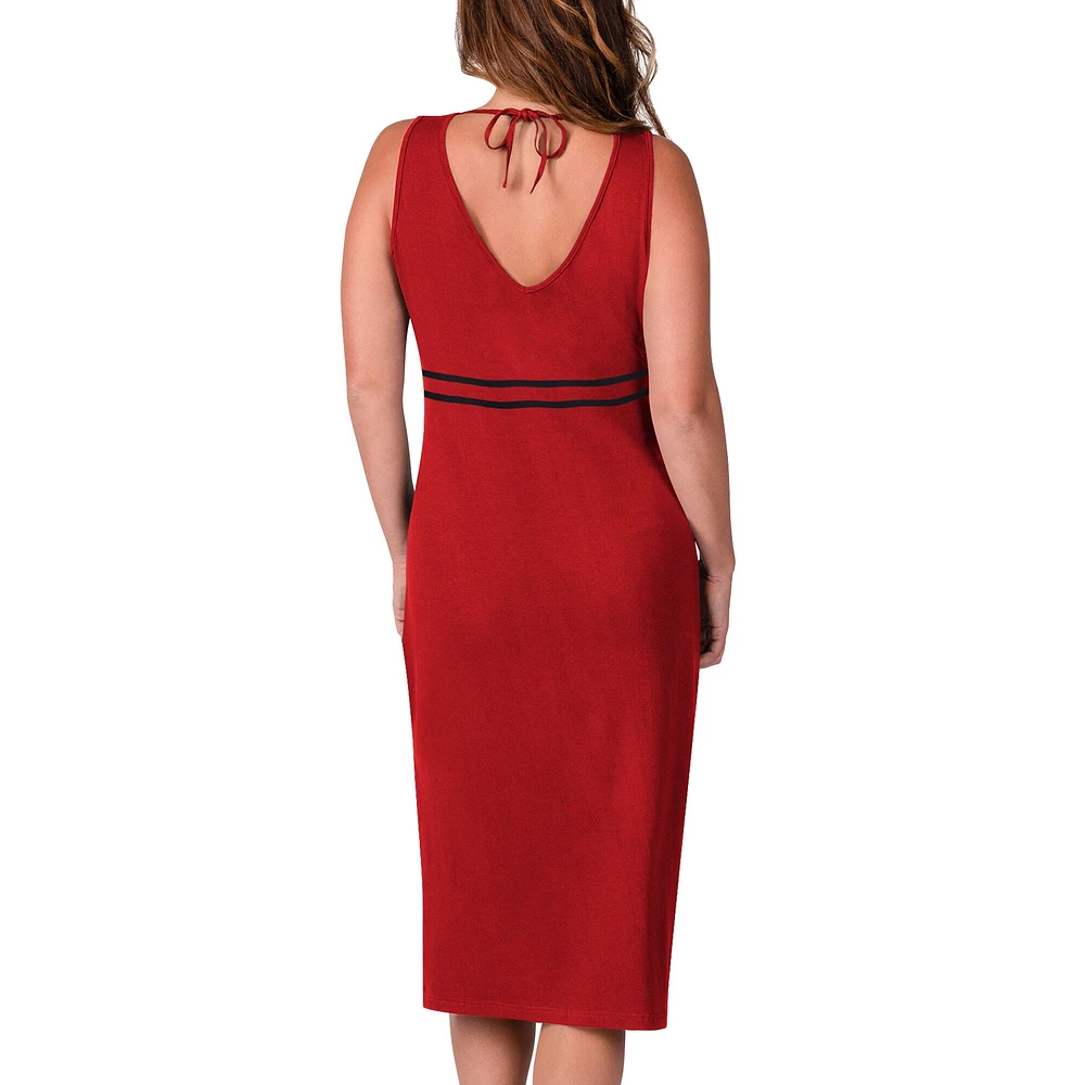 Women's G-III 4Her by Carl Banks Red Georgia Bulldogs Training V-Neck Maxi Dress