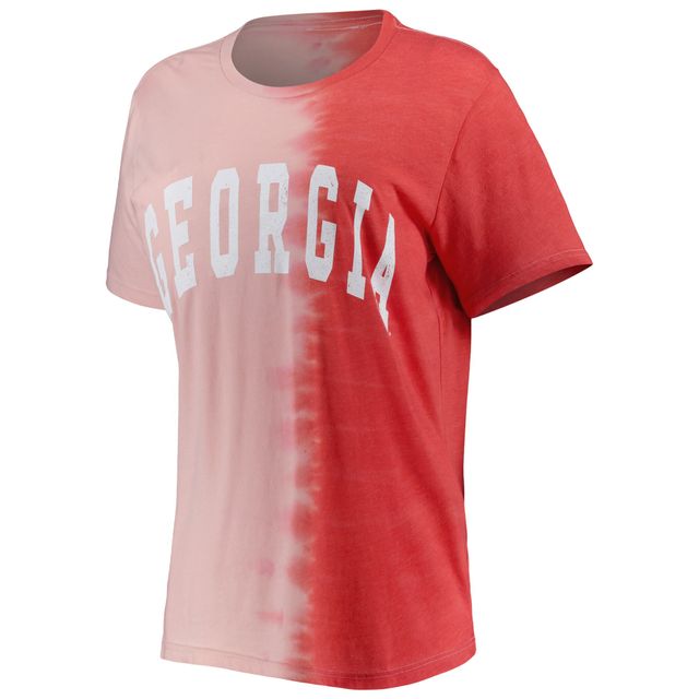 T-shirt rouge Georgia Bulldogs Find Your Groove Split-Dye pour femme