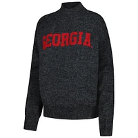 Women's Gameday Social  Black Georgia Bulldogs Oversized Varsity Sweater